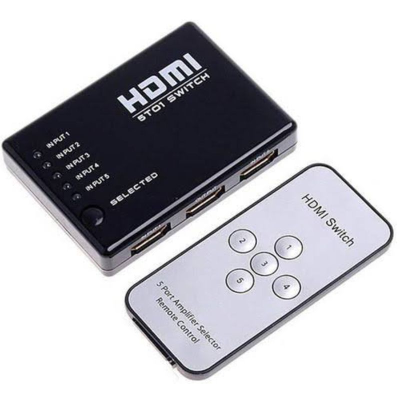 HDMI SWITCHER , HDMI SWITCH 5 PORT 4K ULTRA HD WITH REMOTE