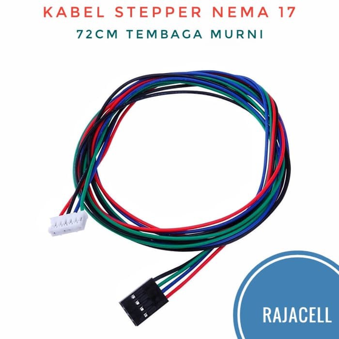 Kabel Jumper Motor Stepper Nema 17 72cm 4pin Dupont 2.54mm Pure Copper