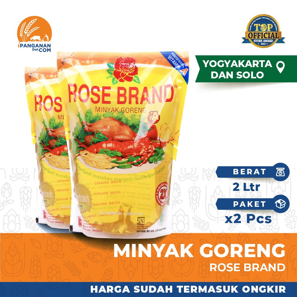 

Rose Brand Minyak Goreng 2L x 2Pack (Harga + Ongkir)-YGK