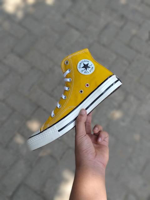 [BISA COD] Sepatu HIGH YELLOW / Sepatu Boot 70S QUALITY PREMIUM Glossy