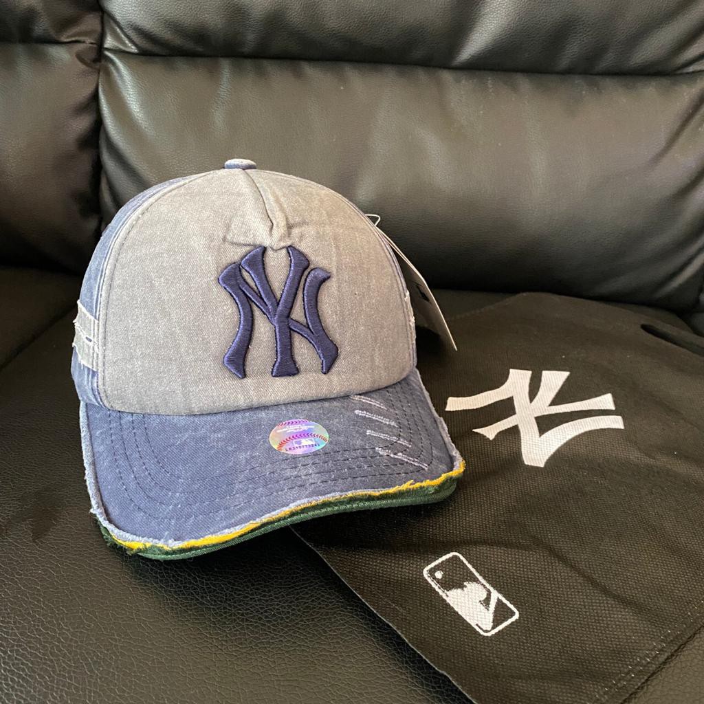 MLB CAP WASHED JEANS / TOPI MLB / TOPI BASEBALL / TOPI UNISEX