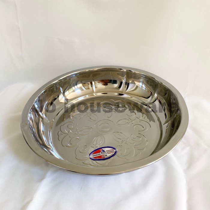 Baskom stainless besar diameter 35 cm baki dalam tebal bundar P26-35