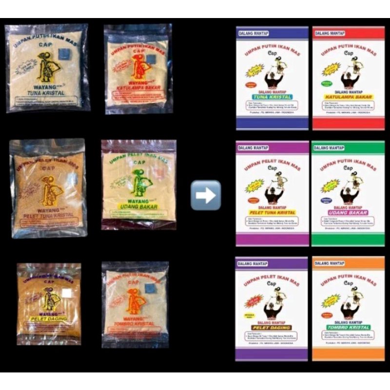 Umpan Pancing Wayang Dalang Mantap  Katulampa Bakar Tuna Kristal Pelet Tuna Kristal Pelet Daging Tom