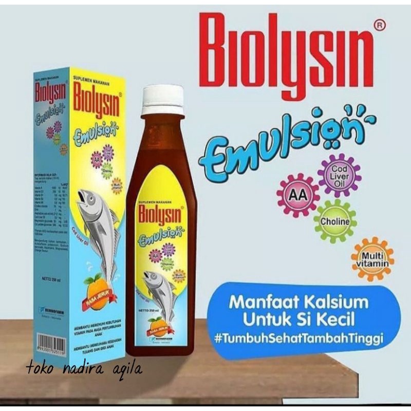 BIOLYSIN EMULSION 250 ML || BIOLYSIN SYRUP 100 ML || BIOLYSIN