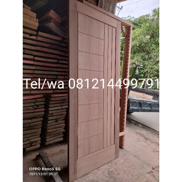 kusen+pintu kayu dari bahan kayu Meranti batu oven