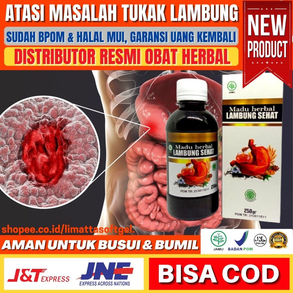 Madu Herbal Lambung Sehat Madu Tukak Lambung Madu Luka Lambung Madu Sakit Maag Luka Dinding Lambung 