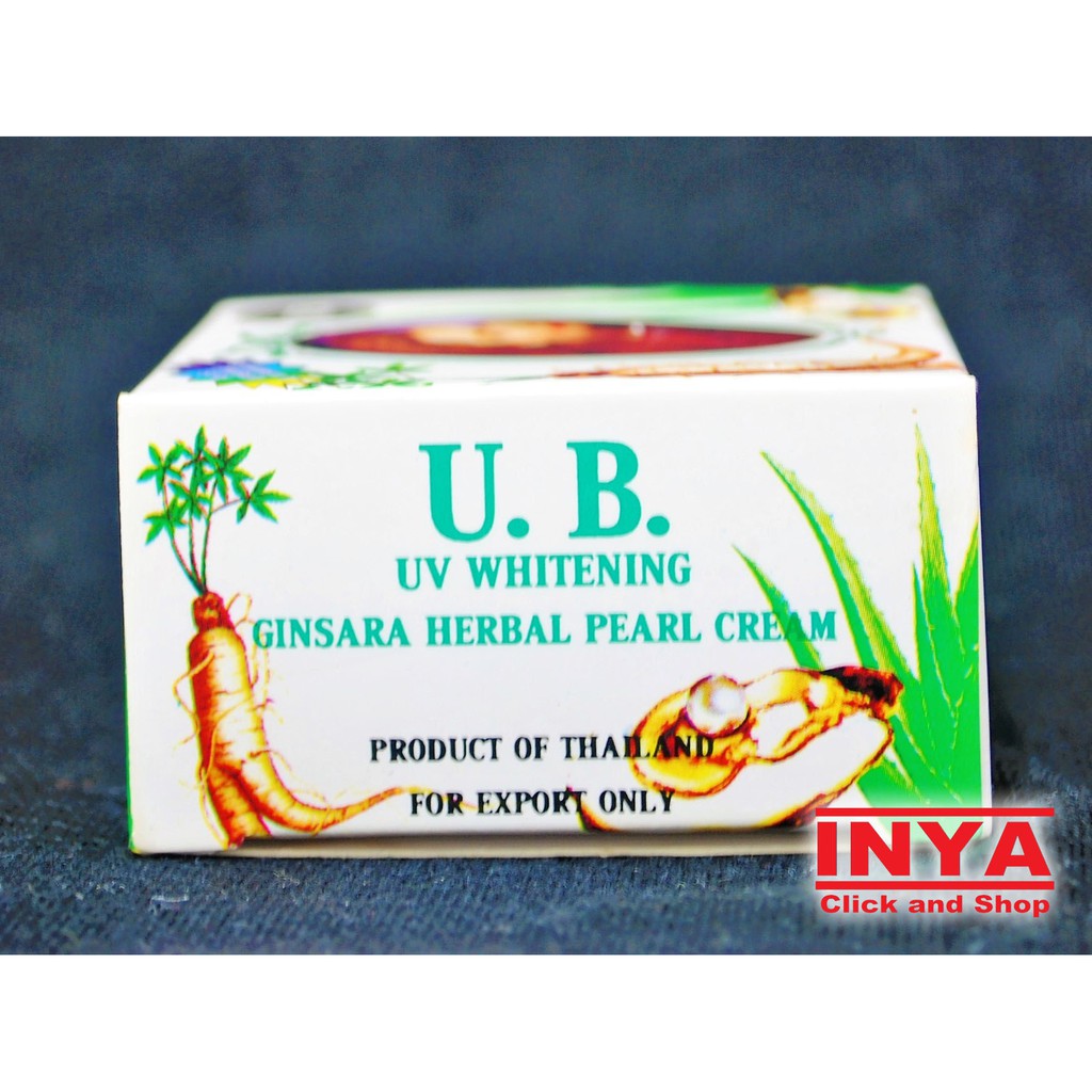 Krim Muka U. B. UV Whitening Ginsara Herbal Pearl Cream 5gr