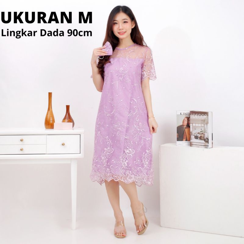 DRESS BRUKAT ALEA SIZE M LD 90 CM DRESS BRUKAT MUTIARA