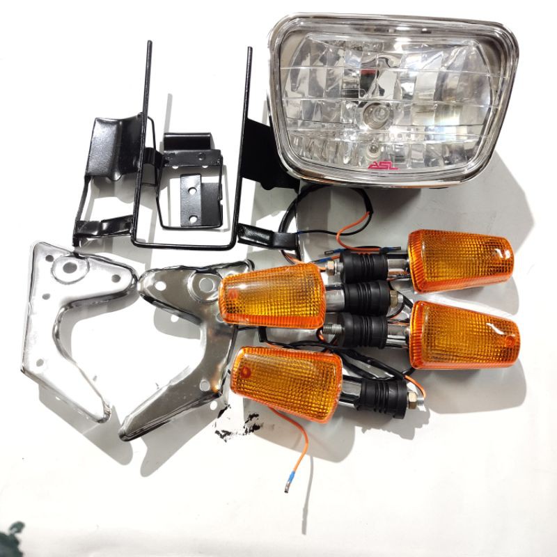 reflektor lampu depan RX king Breket lampu dan lampu sen 2 set RX king