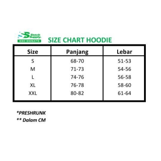 Hoodie Pullover Polos Full Katun Stitch Supply