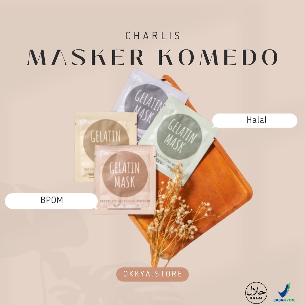 Masker Komedo Gelatin Charlis BPOM HALAL