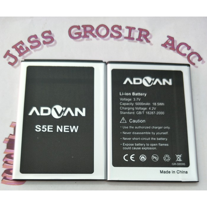 Baterai Battery ADVAN S5E NEW BP-50AA S5E CORE M6 Barca Double Power - Hitam