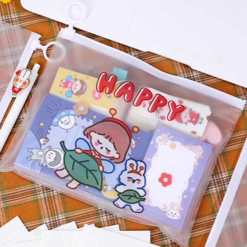MURMURE.ID | ZIPPER BAG TRANSPARAN KARAKTER LUCU TEMPAT PENSIL KOREA PC034-1