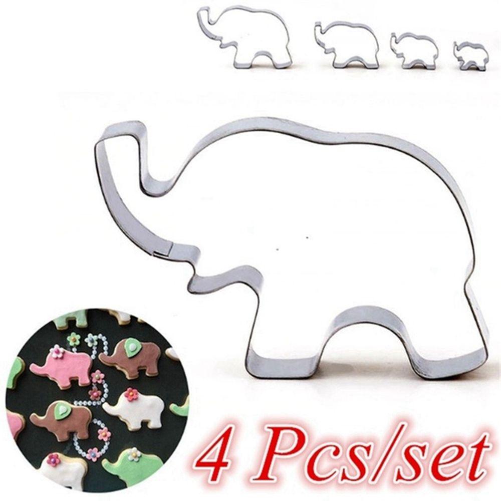 [Elegan] Cookie Cutter Coklat Bentuk Gajah Bakeware Dapur Cetakan Kue Logam