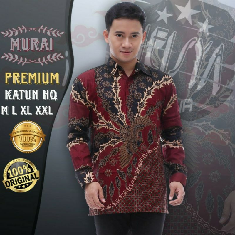 KEMEJA BATIK PRIA LENGAN PANJANG SIZE M L XL XXL  BSWART BatiK HRB026