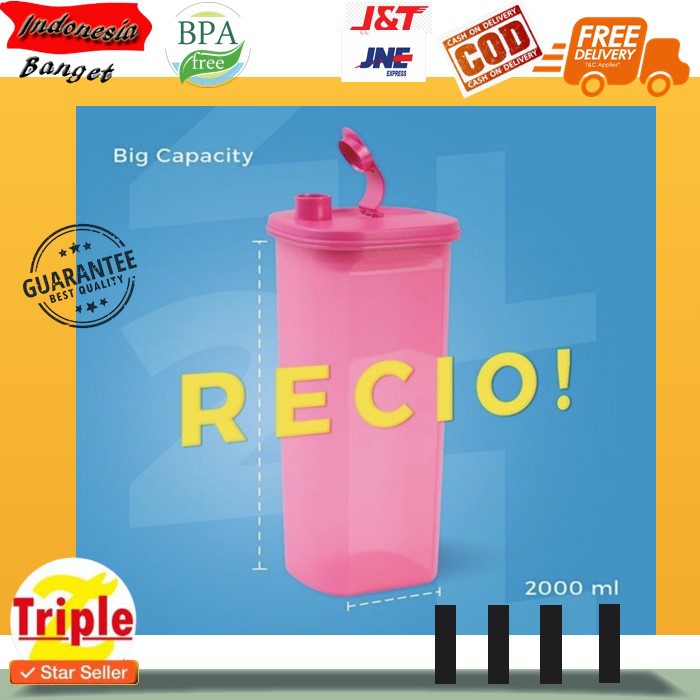 BOTOL MINUM 2 LITER PLASTIK RECIO MOORLIFE