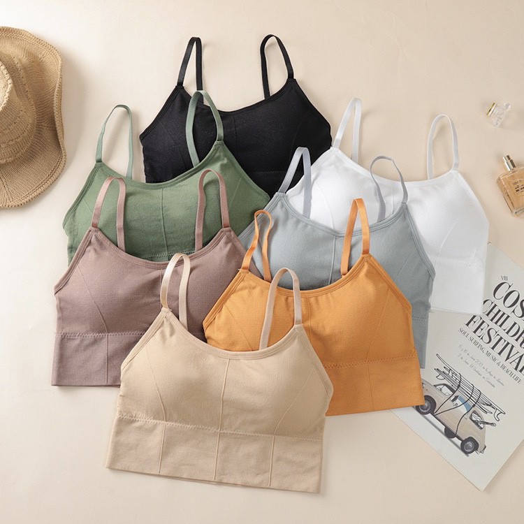 ✅𝐅𝐎𝐈𝐒𝐒® Bra Baju Dalam Wanita Sport Crop Top Dengan Bahan Katun Lembut 1007