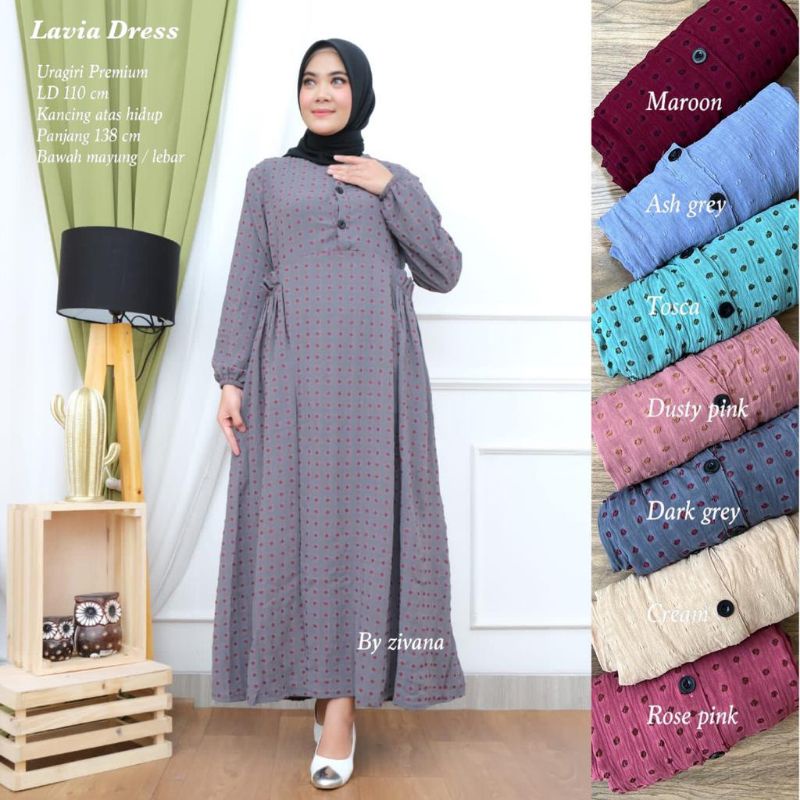 Gamis Crincle AirFlow URAGIRI DOT //JF1152