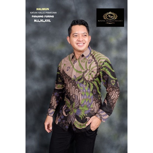 BATIK HALIMUN HIJAU KEMEJA BATIK LENGAN PANJANG PRIA