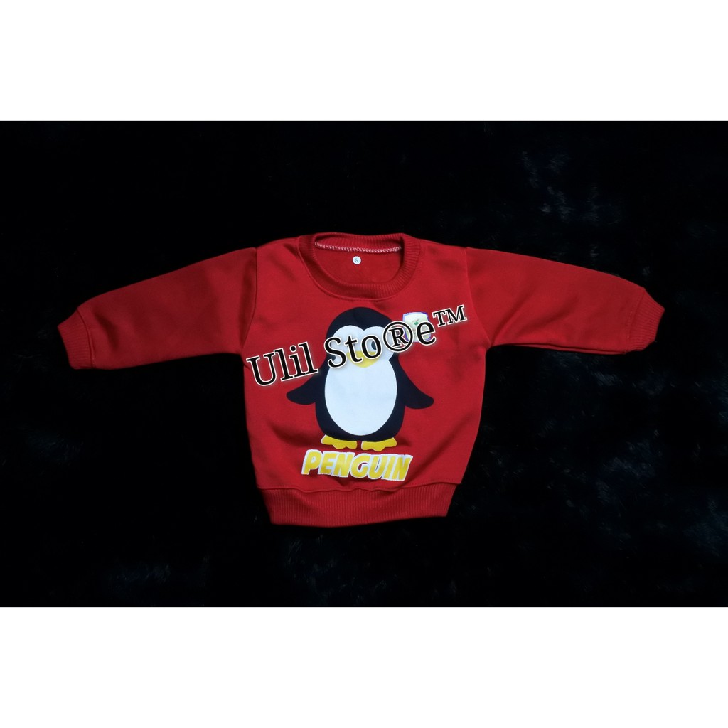 JAKET BAYI SWEATER BAYI HOODIE BAYI USIA 3-18 BULAN MOTIF TERBARU PENGUIN-6