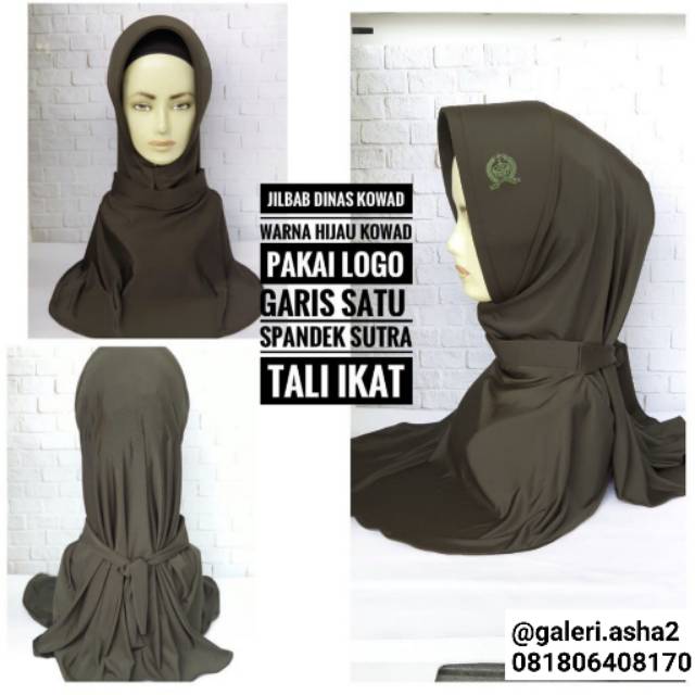 JILBAB DINAS KOWAD PAKAI LOGO