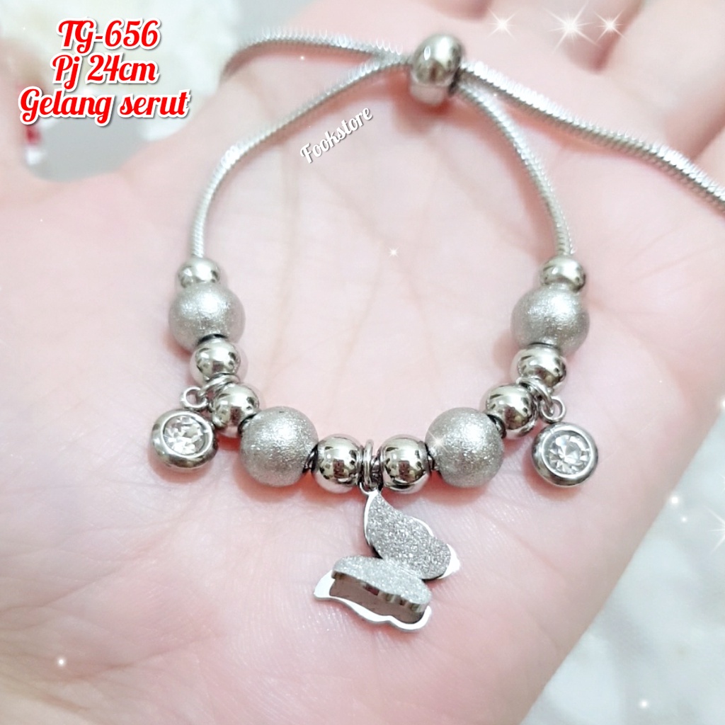 TERBARU GELANG RANTAI 2 LAYER TITANIUM KUALITAS PREMIUM/#TG606