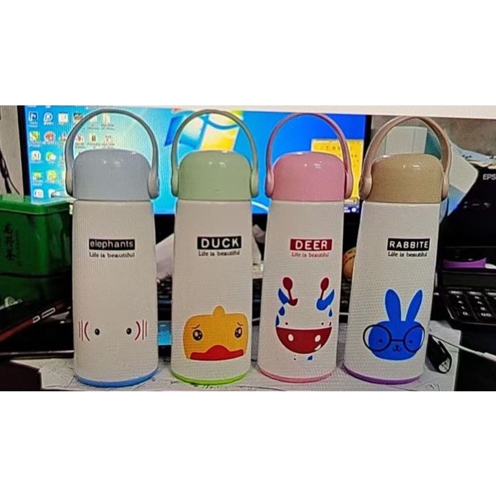 Botol Kaca Animal Gagang 400ml