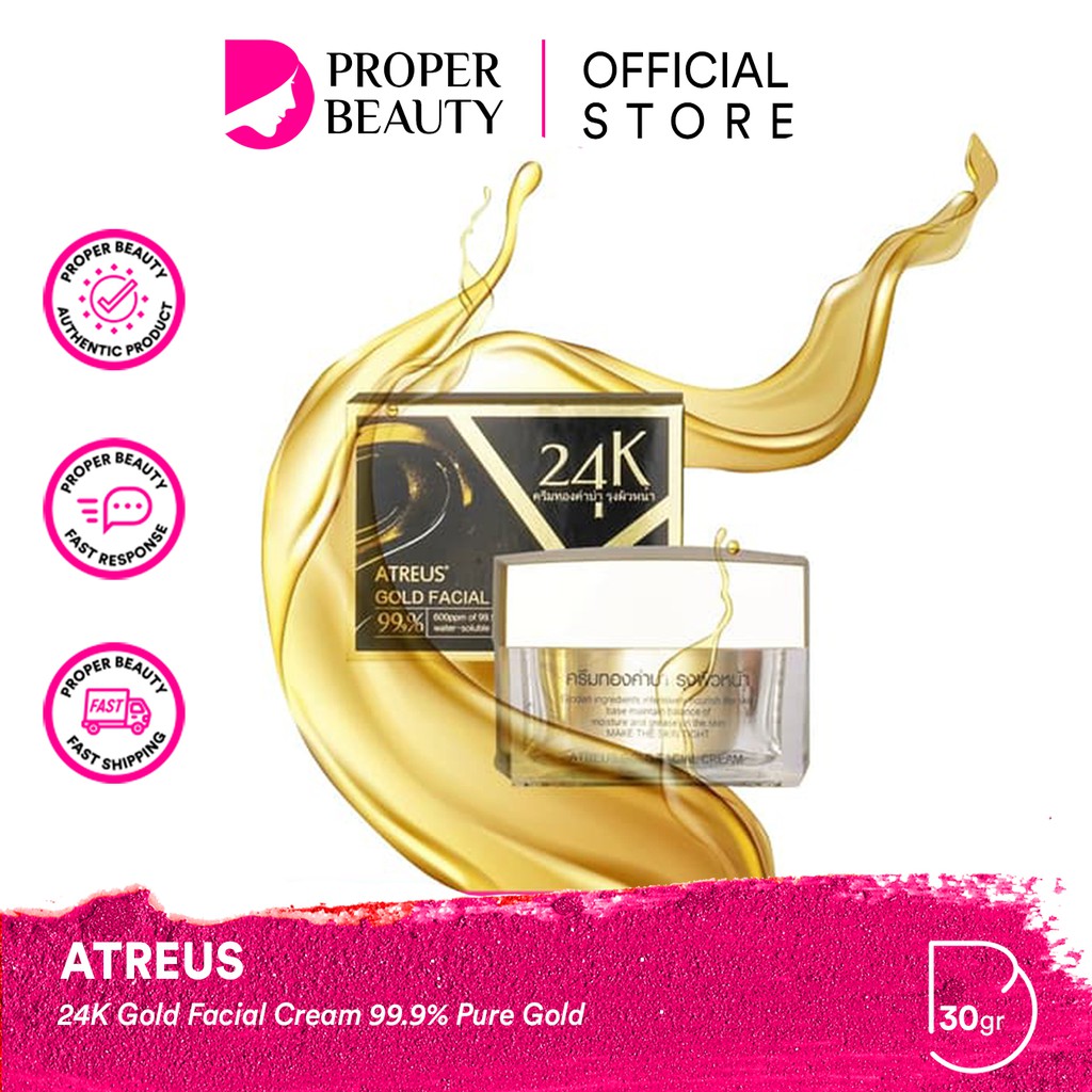 ATREUS 24K Gold Facial Cream 99.9% Pure Gold Thailand / Krim Emas / Facial Cream / Skincare