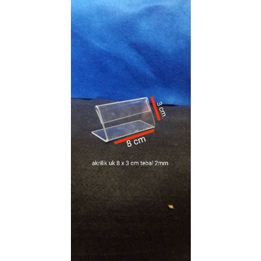 

akrilik display uk 8 x 3 cm