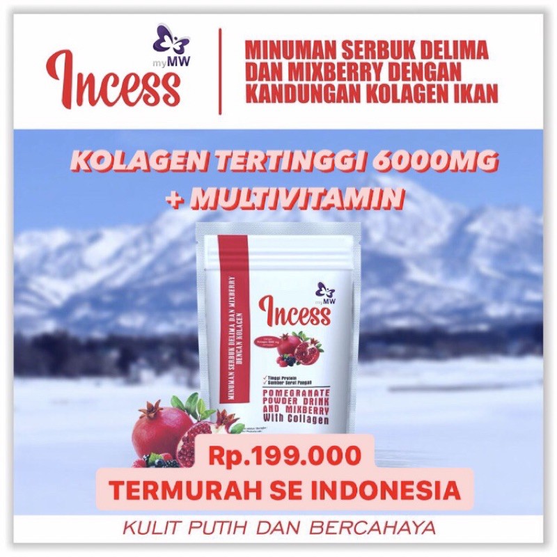 INCESS COLLAGEN DRINK MINUMAN COLLAGEN GLUTATHIONE ANTIOKSIDAN SUPLEMEN KECANTIKAN