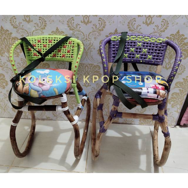 Kursi bonceng motor bahan rotan Free sabuk,khusus nmax,pcx,aerox