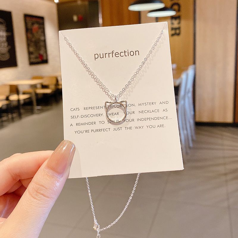 FerenHongXia Kalung Animal Series Paper Card Necklace for Women Fashion Jewelry Accessories