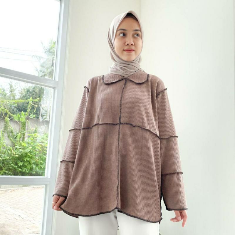 LUSY BLOUSE - Trend hijabers terbaru baju pakaian muslim wanita kekinian style korea fashion ootd hi