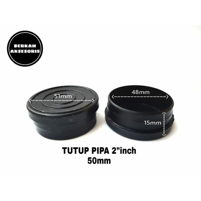 PLASTIK KAKI PIPA TUTUP PIPA DOP 2 INCH KAKI MEJA KURSI CHITOSE BESI PIPA