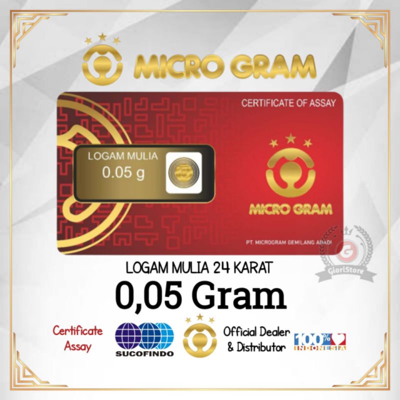 EMAS MINI 0.05 GRAM LOGAM MULIA 24 KARAT DIJAMIN ASLI ORIGINAL