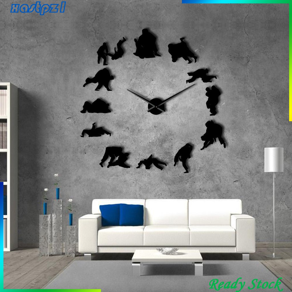 Ready Stock Large Home Garden Wall Clock Open Face Modern Metal