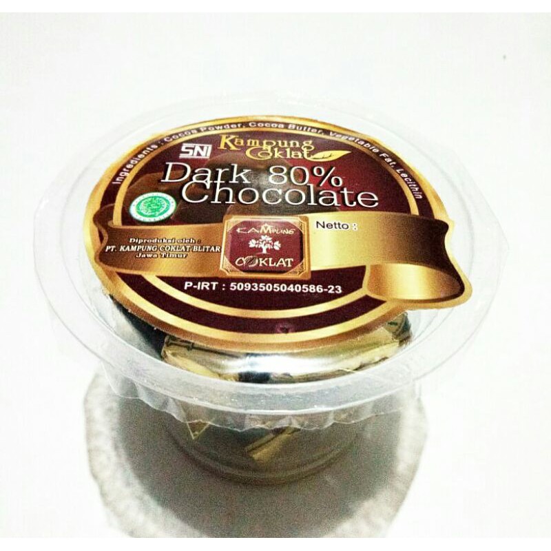 

Dark 80% Chocolate Cup 100.g - KC