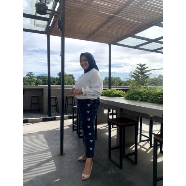 CELANA KULOT BOYFRIEND JEANS WANITA HIGH WAIST JUMBO WASH MUAT BB 70-100 KG OVERSIZE