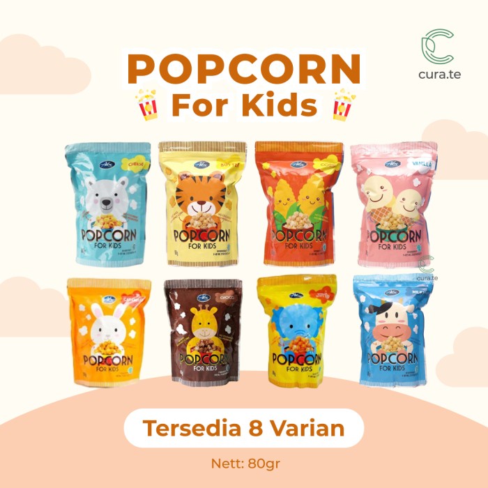 

54eh Abe Food Popcorn For Kids Snack Anak | Cemilan Sehat Jagung Caramel - Corn 60Jh
