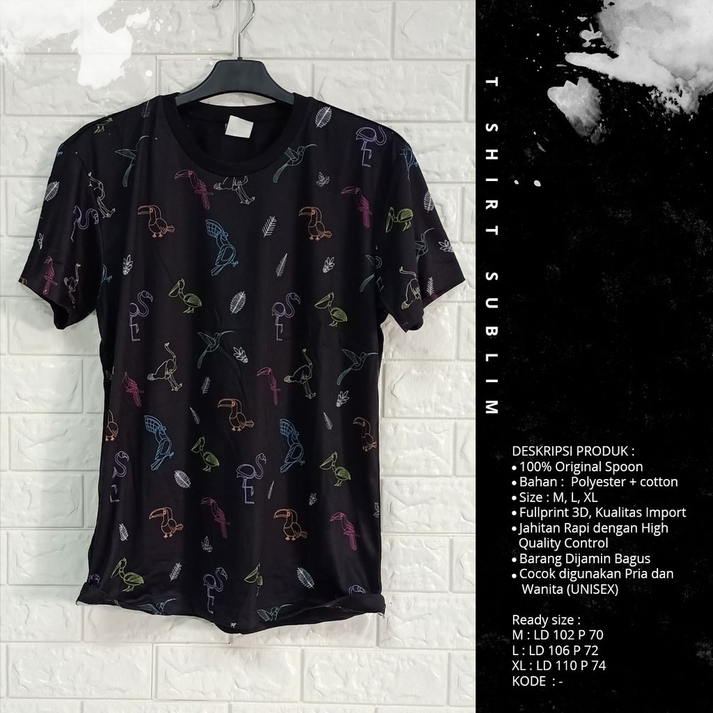 Kaos T-Shirt 3D Printing 100% SPOON ORIGINAL