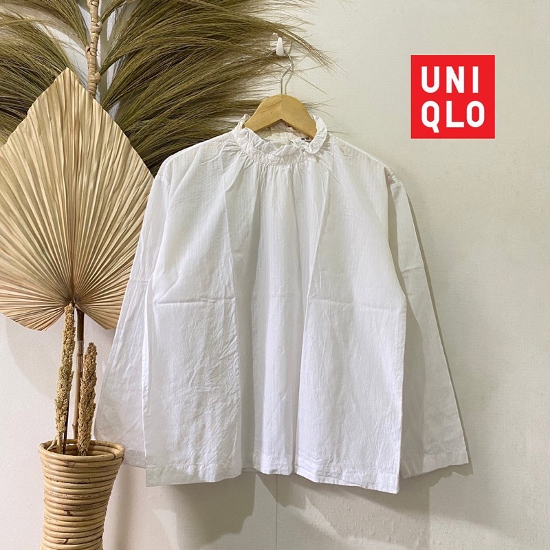 Thrift Kemeja Blouse Atasan Wanita Motif Polos Vintage - Batch 37 (B2-153 s/d B2-192)-B2-153