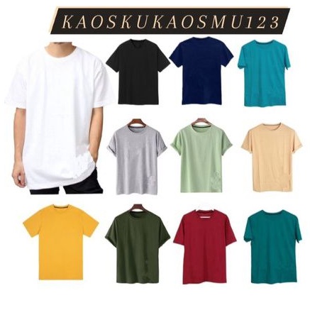 PROMO FASHION OUTFIT BAJU POLOS KAOS POLOS OBLONG POLOS PAKAIAN LENGAN PENDEK PRIA WANITA O-NECK UNI