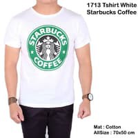 Kaos pria starbucks / kaos cowok pendek polos / baju starbucks