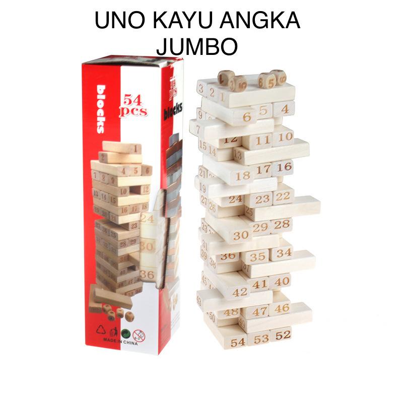 MAIANAN EDUKASI EDUKATIF SUSUN BALOK KAYU STACKO STAKO ANGKA WARNA UN0