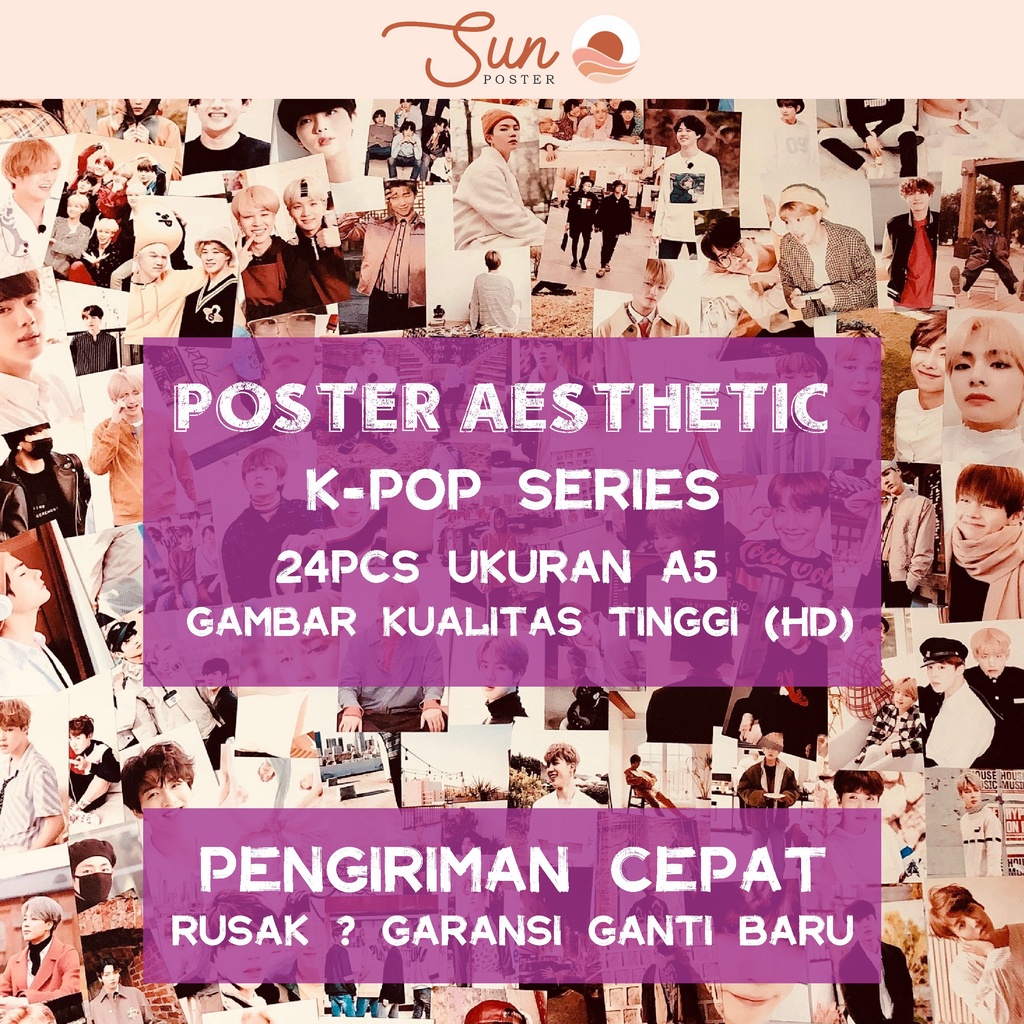 Poster Aesthetic Kpop BTS TWICE TREASURE SEVENTEEN BLACKPINK Sale Stuff Dekorasi Dinding Kamar Tidur