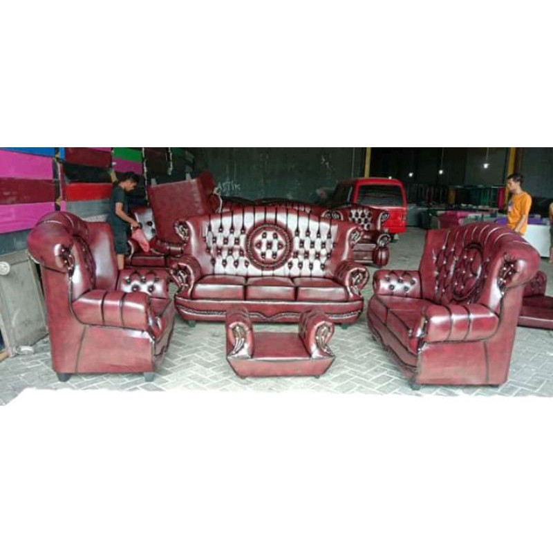 KURSI SOFA JAGUAR- SOFA RUANG TAMU MEWAH MOTIF BLIMBING / SOFA INUL BELIMBING MATAHARI