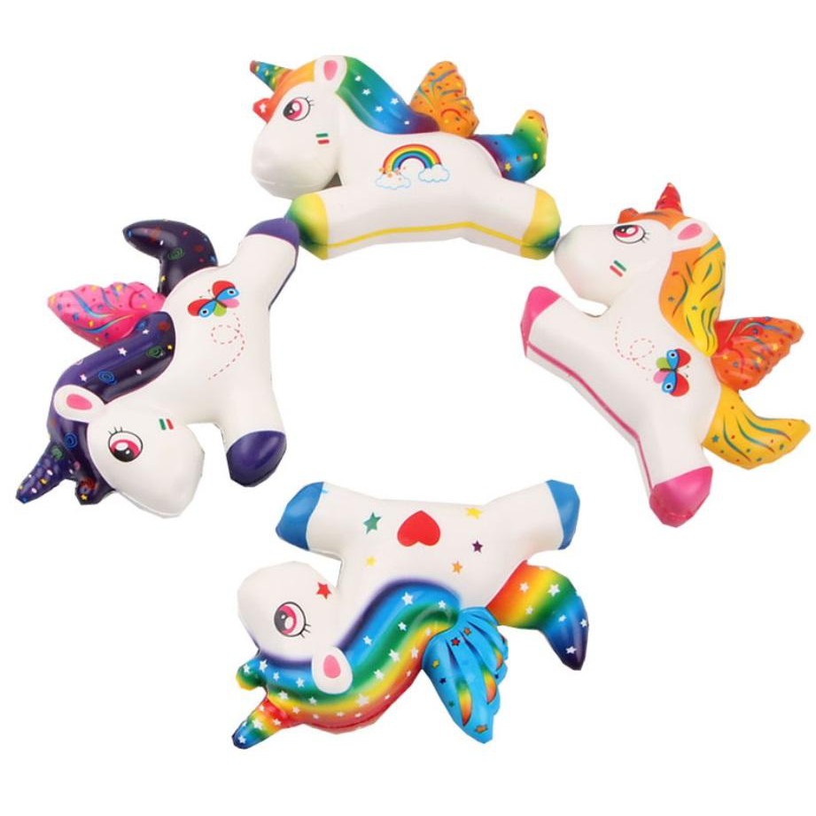 CR Mainan Anak Squishy Licensed Kuda Tanduk Pelangi Kawai ...