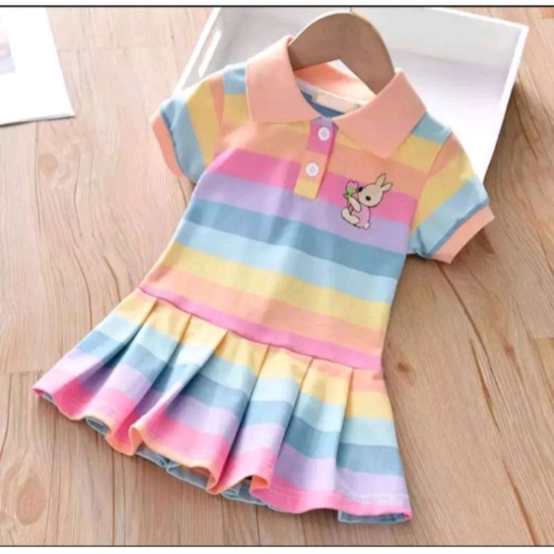 COD dres anak perempuan terbaru/dres PELANGI 1-5 tahun