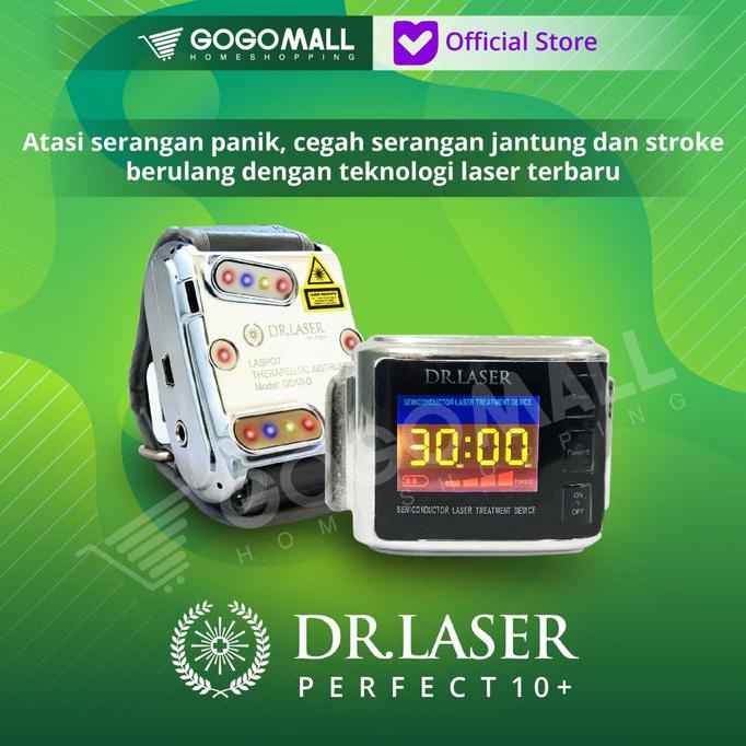 ( BISA COD ) NEW DR LASER PERFECT 10 PLUS + LASER PAIN PAD 9 HOLE - ASLI GOGOMALL PROMO [Kode 1|Kode