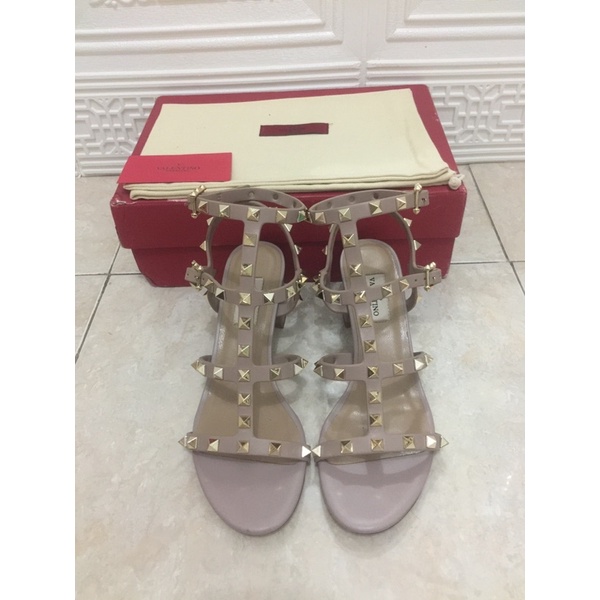 preloved valentino gavarani chunky heels size 37 mirror